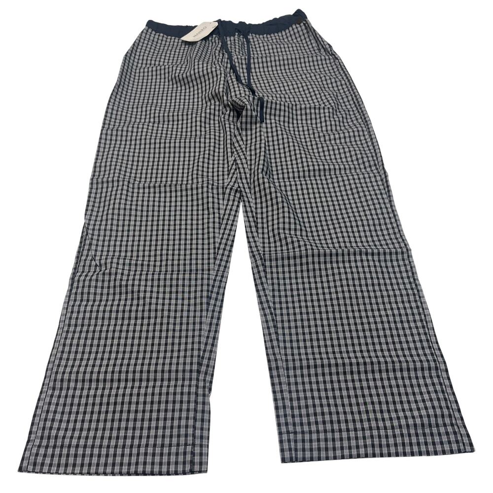 9-6 HANRO Men's Pants Loungewear 100% Cotton Blue XL